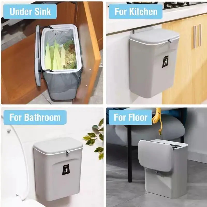 Kitchen Trash Can Kitchen Waste Bin Kitchen Garbage Cans Recycle Rubbish Bin for Kitchen Dustbin Garbage Bin Trash Bin Trashcan