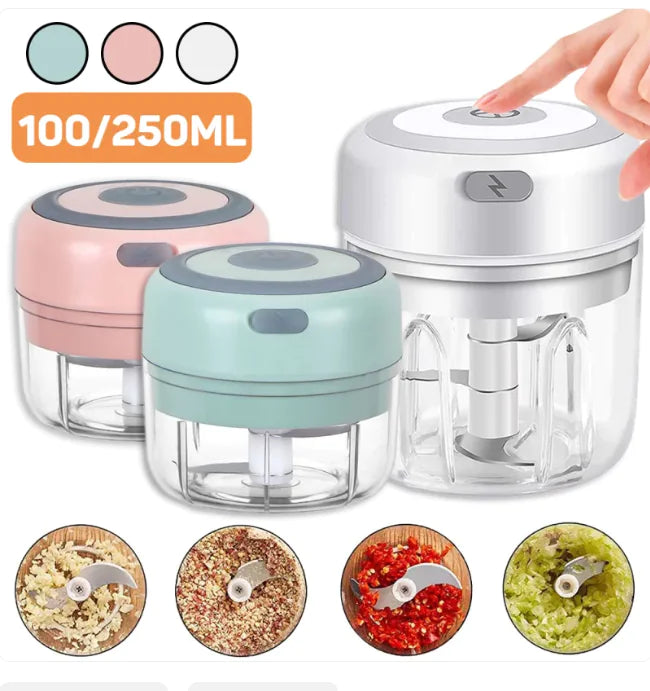 Mini Electric Garlic Chopper & Grinder